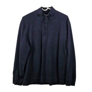 Calvin Klein Mens Large Black 1/4 Zip Pullover